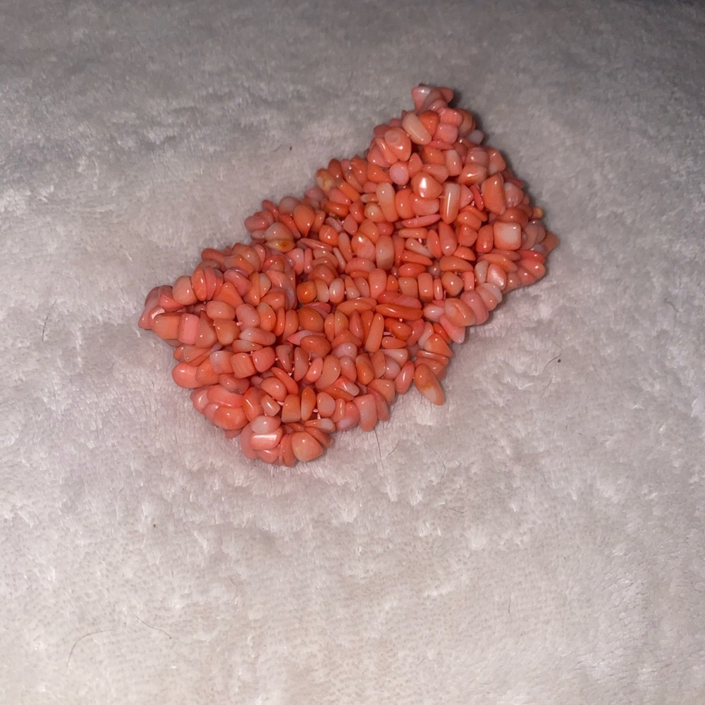 Pink Bambi Coral wide gemstone stretch Bracelet